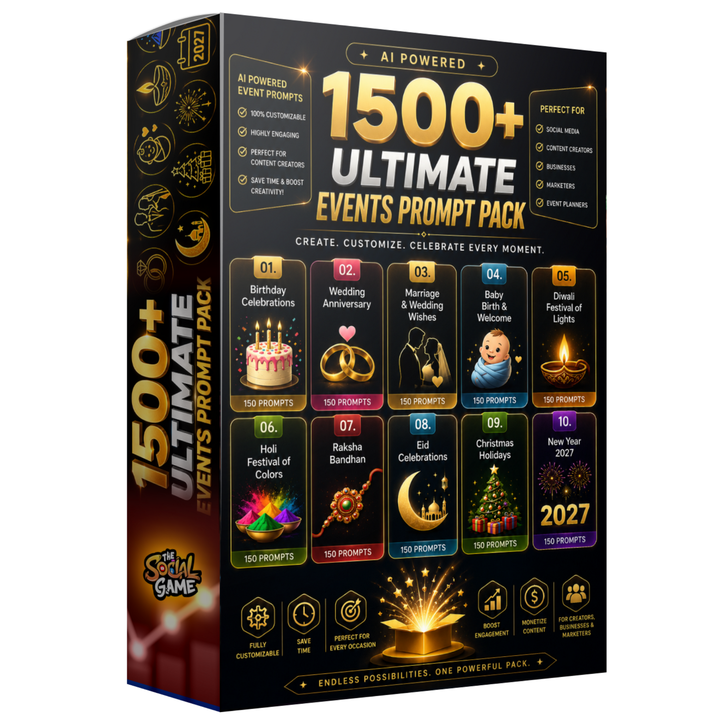 1,500+ Ultimate Events Prompt Pack (with 100% Same Face)