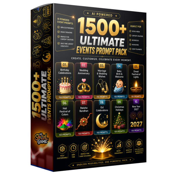 1,500+ Ultimate Events Prompt Pack (with 100% Same Face)