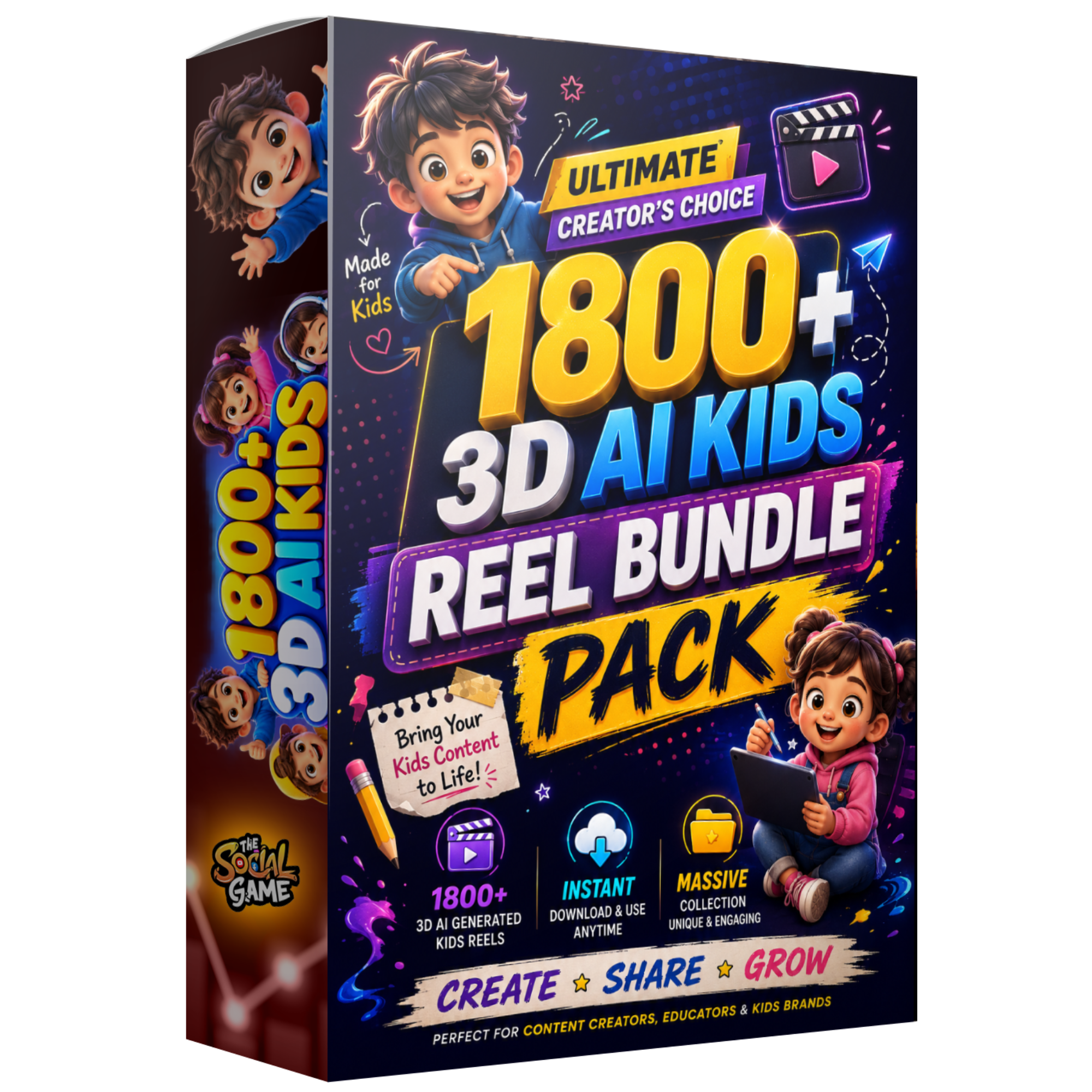 1800+ 3D AI Kids Reel Bundle Pack